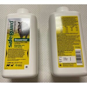 Safe-Guard Dewormer for‎ Beef Dairy Cattle Goats Suspension 10% 1000 mL